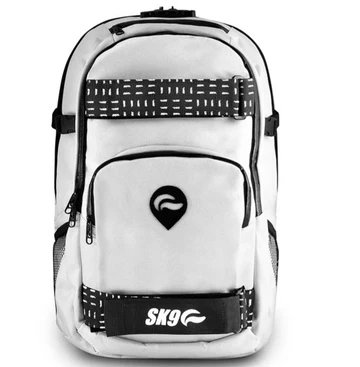 SK9 Skunk Smell Proof Backpack-With Self Locking Mechanism-White